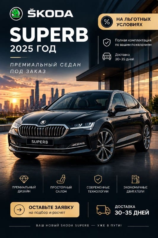 Škoda Superb 1.4, максимальная
